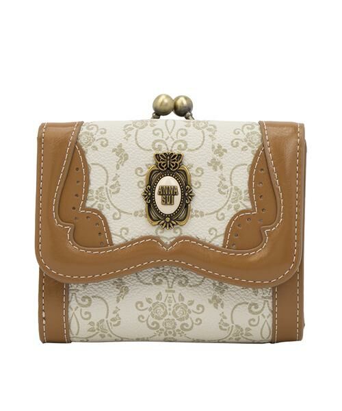 ANNA SUI/アナスイ アナスイ ANNA SUI リーブル 口金二つ折り財布 ベージュ F ANNA SUI/アナスイ アナスイ ANNA SUI リーブル 口金二つ折り財布 ベージュ F