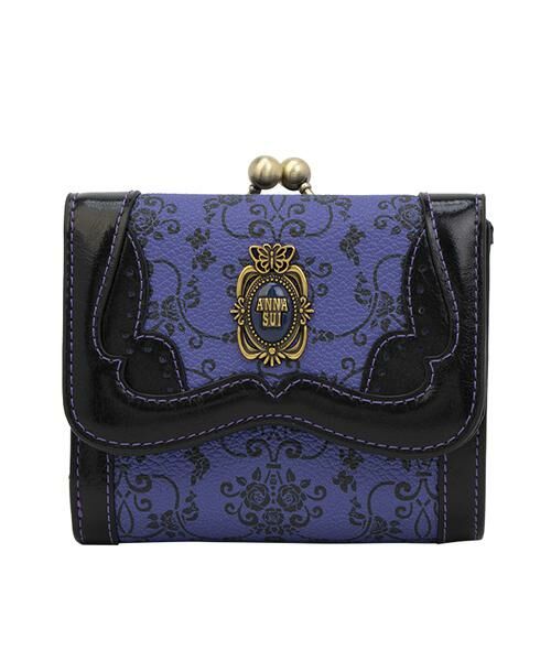 ANNA SUI/アナスイ アナスイ ANNA SUI リーブル 口金二つ折り財布 パープル F ANNA SUI/アナスイ アナスイ ANNA SUI リーブル 口金二つ折り財布 パープル F