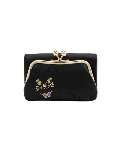 ANNA SUI/アナスイ アナスイ ANNA SUI TITIソフト 口金二つ折り財布 ブラック F ANNA SUI/アナスイ アナスイ ANNA SUI TITIソフト 口金二つ折り財布 ブラック F
