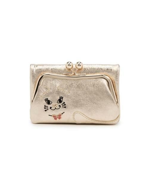 ANNA SUI/アナスイ アナスイ ANNA SUI TITIソフト 口金二つ折り財布 ゴールド F ANNA SUI/アナスイ アナスイ ANNA SUI TITIソフト 口金二つ折り財布 ゴールド F