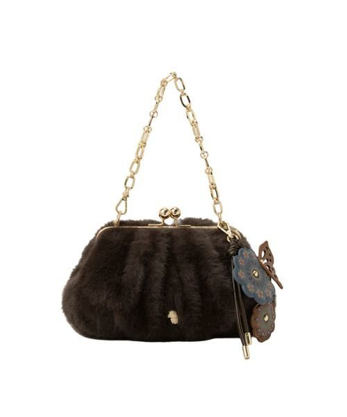 ANNA SUI / アナスイ ハンドバッグ | アナスイ ANNA SUI コティ 2way口金バッグ（ブラウン）