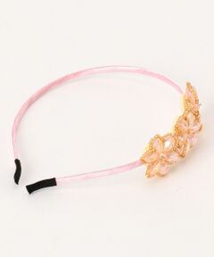 【KIDS雑貨】お花ビジュー カチューシャ