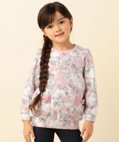 【KIDS】パイル裏起毛花柄pt トレーナー