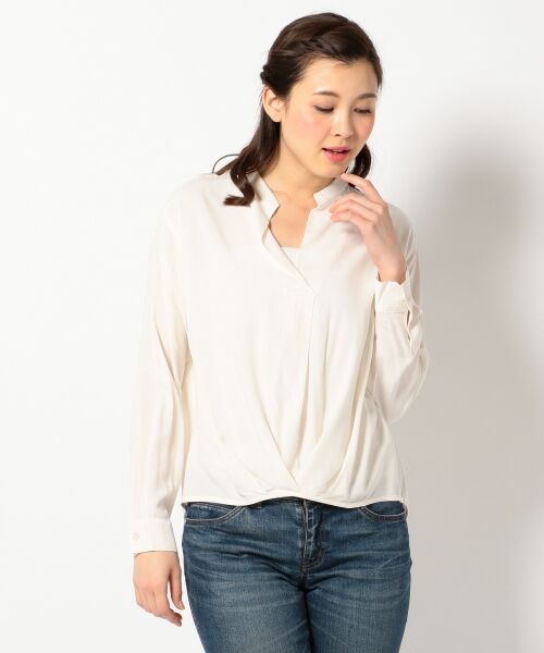 セール トロミレーヨン ブラウス スタンドカラー シャツ ブラウス Any Fam エニィファム ファッション通販 タカシマヤファッションスクエア