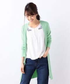 リブ カーディガン