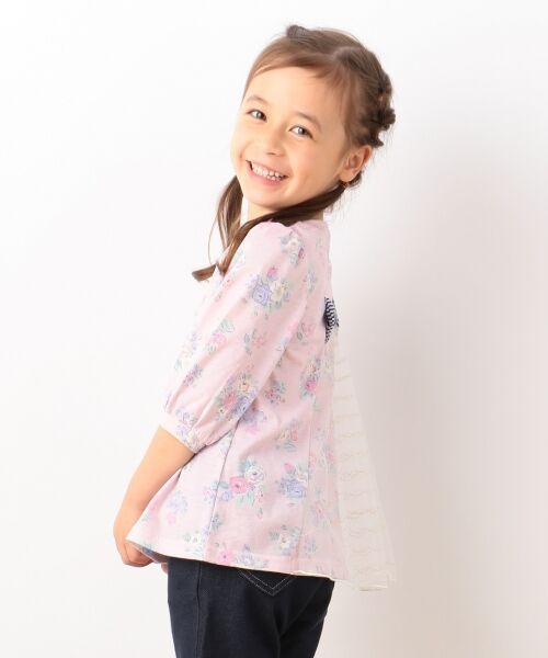 セール Kids バックシフォン花柄7分袖 Tシャツ Tシャツ Any Fam エニィファム ファッション通販 タカシマヤファッションスクエア