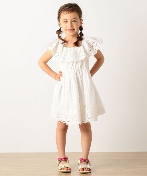 セール Kids エンブロイダリーレース ワンピース ミニ丈 ひざ丈ワンピース Any Fam エニィファム ファッション通販 タカシマヤファッションスクエア