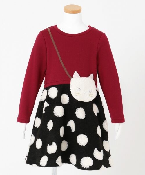 セール Kids 裏シャギー ネコドットpt ワンピース ミニ丈 ひざ丈ワンピース Any Fam エニィファム ファッション通販 タカシマヤファッションスクエア