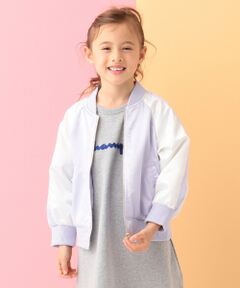 【KIDS】ポリエステルサテン リボン ブルゾン