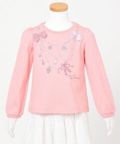 【KIDS】ネックレスモチーフ 40／2天竺 カットソー