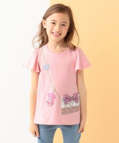 【SCHOOL】かごバッグプリント 40／2天竺 Tシャツ