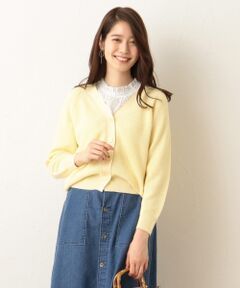ANY / エニィ カーディガン・ボレロ | 片畦Vネック カーディガン