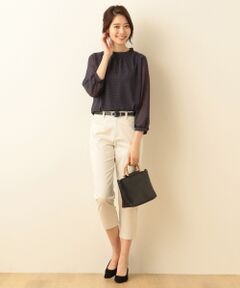 ANY / エニィ その他パンツ | コットンサテンストレッチ クロップドパンツ