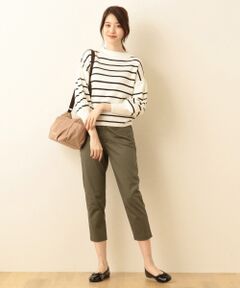 ANY / エニィ その他パンツ | コットンサテンストレッチ クロップドパンツ