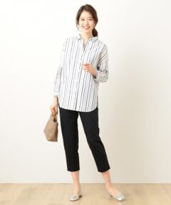 ANY / エニィ その他パンツ | コットンサテンストレッチ クロップドパンツ