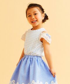 【KIDS】オンオフフリルショルダー Tシャツ