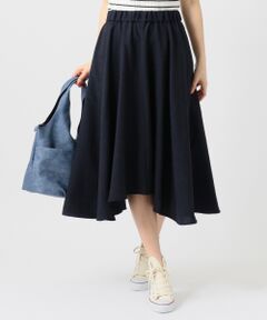 ANY / エニィ ミニ・ひざ丈スカート | 【洗える】リネンライククロス スカート