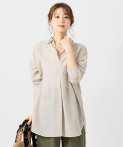 ANY / エニィ トップス | 【接触冷感・洗える】ウォッシャブルリネン シャツ