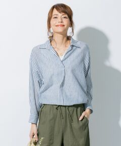 ANY / エニィ トップス | 【接触冷感・洗える】ウォッシャブルリネン シャツ