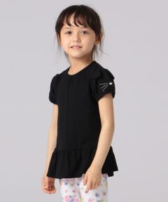 ANY / エニィ Tシャツ | 【SCHOOL】ぺプラム ねこ袖 Tシャツ