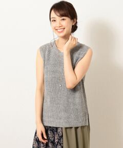 ANY / エニィ ニット・セーター | 【洗える】フレンチリネンスリーブレス プルオーバー