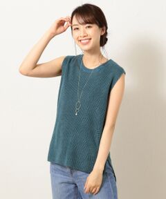 ANY / エニィ ニット・セーター | 【洗える】フレンチリネンスリーブレス プルオーバー