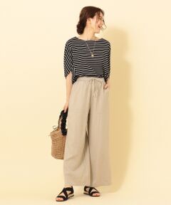 ANY / エニィ その他パンツ | 【洗える】麻レーヨンマット ワイドパンツ