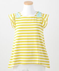 ANY / エニィ Tシャツ | 【一部店舗限定カラー有り/SCHOOL】吸水速乾 リボン×ボーダー Tシャツ