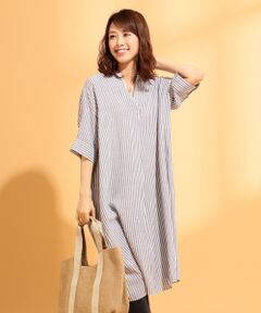 ANY / エニィ ミニ丈・ひざ丈ワンピース | 【洗える】シルキーリネン? ワンピース