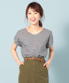 ANY / エニィ トップス | 【シワになりにくい】キュームコアVネック ブラウス