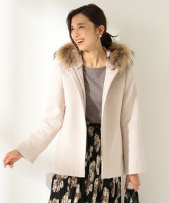 ANY / エニィ その他アウター | 【WEB先行予約】カシミヤブレンドフーデット ショートコート