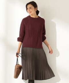 ANY / エニィ ニット・セーター | 【WEB先行予約】ケーブルニットプリーツ セットアップ