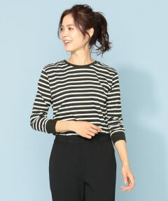 ANY / エニィ Tシャツ | 【洗える】フレンチボーダー ロングTシャツ