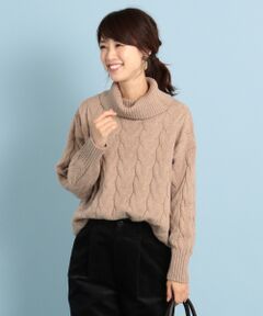 ANY / エニィ ニット・セーター | 【洗える】ラムケーブルタートルニット プルオーバー