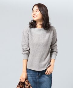 【洗える】T／Rヘアワッフル裏起毛 カットソー