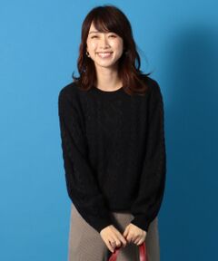 ANY / エニィ ニット・セーター | 【洗える】ソフトタッチケーブル プルオーバー