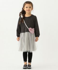 ANY / エニィ ミニ丈・ひざ丈ワンピース | 【140〜150cm】チュールスカート付き ワンピース