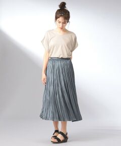 ANY / エニィ ミニ・ひざ丈スカート | 【追加生産決定！】【親子でお揃い】オーロラサテンギャザー スカート