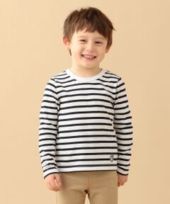 【BOYS/90-130cm】ボーダー 長袖Tシャツ