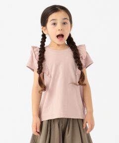 ANY / エニィ Tシャツ | 【80-130cm】肩フリル デイリーTシャツ