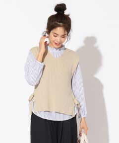 ANY / エニィ ベスト | 【洗える】畦リボン ベスト