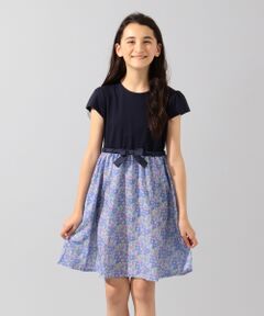 【140‐150?】オリジナル花柄プリント ワンピース