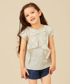 ANY / エニィ トップス | 【90‐130?】前後着用可能 リボンシャツ