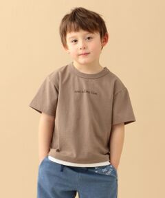 【BOYS/90-130cm】重ね着風ロゴTシャツ