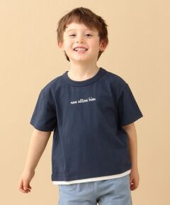 【BOYS/90-130cm】重ね着風ロゴTシャツ