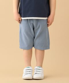 【BOYS/90-130cm】インディゴ染め ハーフ丈パンツ