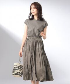 ANY / エニィ ミニ丈・ひざ丈ワンピース | 【定番人気】プリーツコンビ ワンピース