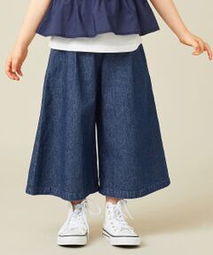 【Lサイズ】シャンブレー ワイドパンツ