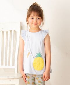 ANY / エニィ Tシャツ | 【80‐130?/接触冷感】モチーフポシェットポケット チュニック丈トップス