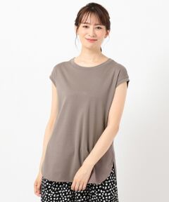 【洗える】ラウンドヘム Tシャツ